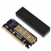 NVME PCIe x16 어댑터 Electop M.2 Key-M SSD to PCI 3.0 익스프레스 확장 카드 2230/2242/2260/2280 지원 방열판 포함 윈도우 XP