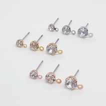 써지컬스틸침 큐빅컵포스트(size3)10개 귀걸이만들기 써지컬귀걸이 악세사리부자재