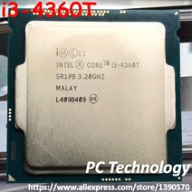 리퍼 CPU 오리지널 인텔 코어 i3-4360T SR1PB CPU 3.20GHz 4M 35W 22nm LGA1150 i3 듀얼 데스크탑 프로세서, 한개옵션0