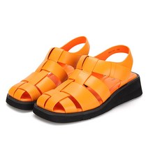 [AK PLAZA] 바바라 소가죽 피셔맨 키높이 샌들 BBG341OR