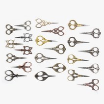 재단가위 엔틱가위 자수용 소잉 부자재1, 버터플라이 라이트골드
