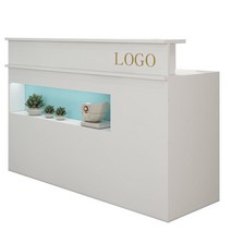 안내 데스크 인포 메이션 미용실 식당 계산대 카운터, 파란 조명  120x50x100cm