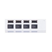 가전제품 전자기기 4-Port Usb 2.0 Hub One Drag Four Splitter Plug And Play Mini Small Socket /Usb, [01] WHITE