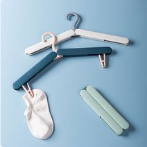 여행용 캠핑용 휴대용 나혼자산다 자취생 출장용 접이식 옷걸이, 그린