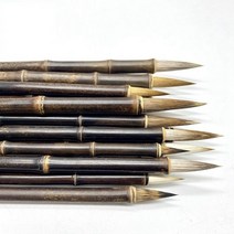 붓글씨연습 서예도구 서예용품 서예 그림 연습용 붓 흰 구름 대나무 늑대털 전통 쓰기 브러시, M