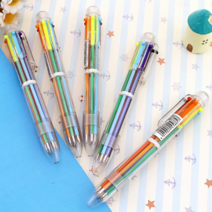 6색 볼펜 사무용펜 문구용품 펜, 5개