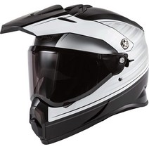 GMAX AT-21 어드벤처 오프로드 헬멧(매트 블랙/화이트 XL) 661874, Small_Matte Black/White