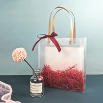 투명선물백 웨딩 돌잔치 답례품 여자 남자친구 연인 고급 생일 발렌타인 화이트 빼빼로 장미데이 100일기념 10주년 쥬얼리샵 매장 성인의날 결혼 기념일21X21X21 레드 1P
