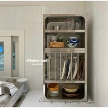 스테인리스 주방 수납선반 접시 벽걸이 선반, 중간 랙