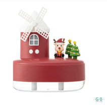 고양이가습기 에어레스트 아로마오일 탁상용 무드등 원룸 강아지 차량 책상용, Christmas style, 한국