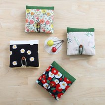 [천삼백케이] [나미꼬의퀼트카페] 패치워크 생리대파우치 만들기 단추끈 파우치 만들기재료, 단품