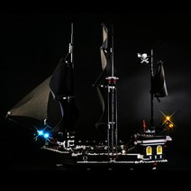 캐리비안의 해적 블랙펄 4184 중국 호환 레고 호환블럭, 플랙펄 + LED 라이트 포함