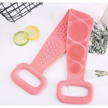 실리콘 바디 브러쉬 만능 때밀이 타올 셀프 등밀이 만능 때드림타올 타월 집에서 때밀기 각질제거 핑크