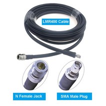 N Female to SMA Male LMR400 케이블 헬륨 핫스팟 용 50 Ohm 저손실 RF 동축 피그 테일 점퍼 Bobcat Miner Lora 유리 섬유 안테나, 02 N F to SMA M, 18 30M