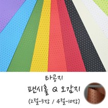 디포스타 팬시홀 Q 오감지 4절 묶음 21색 타공지