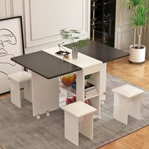 이동식 확장형 접이식 식탁 1200/1400MM 12가지 스타일 접이식 식탁(의자 네 개를 증정하다), 140CM, X1