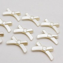 진주 리본 팬던트 3개 고리 레진 악세사리 공예 아트 열쇠고리 키링 만들기