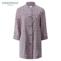 [TAG가 256 000원] [크로커다일레이디] CL0MCT104_노 카라 잔체크 린넨코트