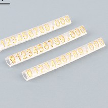 제품가격표 자석가격표 3P 조립형 프라이스칩 세트, 6mm 투명/금색