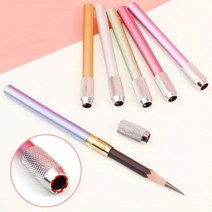 연필 길이 연장 깍지 펜슬 확장 홀더 연필손잡이 필기구 익스텐더, 블루