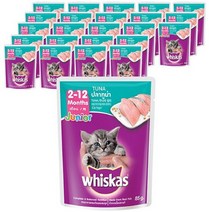 위스카스 고양이 주식 파우치 주니어 참치85g, 24개