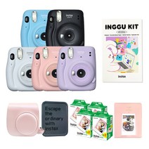 인스탁스 미니11 폴라로이드+전용가방+필름80장+틴케이스+마카롱2단앨, 1개, 라일락퍼플