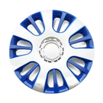 자동차 휠 커버 튜닝 13 14 15 16 인치 타이어 스틸 링 휠캡 차량용, B형 단발 14인치(블루 실버)