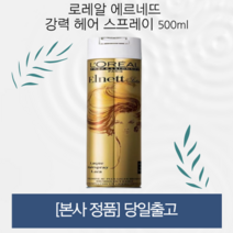 [본사정품] new 로레알 에르네뜨 강력 헤어 스프레이 500ml ~샵에서 가장 많이 사용하는 연예인 스프레이, 1개
