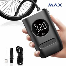 MAX 스마트 무선 에어펌프 휴대용 공기주입기 LED 대용량 충전 배터리 타이어 자동차 자건거 튜브 공기압, MAX 스마트 무선 에어펌프(CZK-3668)