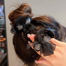 블랙펄 집게핀 초간단 똥머리 밴드 당고 헤어핀 가발 집게 올림머리 비녀 바나나 망 똑딱 웨딩 뒤꽂이 단발 셀프
