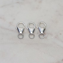 실버925 엄지손톱만한 대형 붕어 개고리 랍스터 뒷장식 목걸이 마스크스트랩 재료 부속, 로즈골드