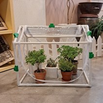 가정용 미니 비닐하우스 소형 조립식 온실 가정용 베란다 실내 다육이 제라늄 월동 겨울나기, 60x40x50온실