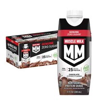 머슬밀크 제뉴인 프로틴 쉐이크 초콜릿맛 330ml 18팩 Muscle Milk Genuine Protein Shake Chocolate 11 fl oz 18-count