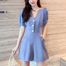 9P83E49Z 여성 멜빵 반바지 점프수트 여름