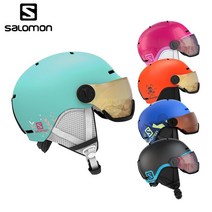살로몬 2122 GROM VISOR 그롬 바이저 헬멧 고글일체형 초경량 아동용헬멧 스키 보드 ML, F/ORANGE