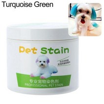 100ml 전문 애완 동물 얼룩 안티 알레르기 고양이 개 머리 염색 크림 착색제 비 독성 직접 Daub 아니 자극, 08 Turquoise Green