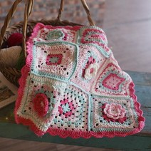 귀도리뜨기 대바늘블랭킷 담요방석 니트실 코바늘순수한 면화 우유 면화 수동 편물 체크, 도구와 코어가없는 베갯잇 모직 가방, 재료 패키지