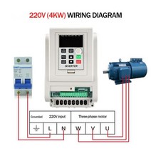 220v vfd 1.5kw 2.2kw 4kw 단상 인버터 vfd 2hp3hp 인버터 주파수 변환기 주파수 드라이브 스핀들 속도 제어, at1-4000x 4kw