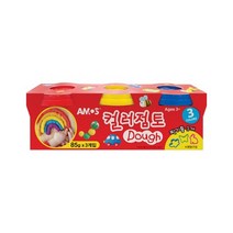 아모스 컬러점토 3색 고무찰흙 클레이