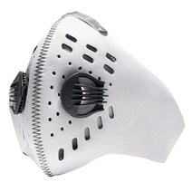 ECO-GEAR 군용 등급 보호 기능이 있는 오염 방지 페이스 마스크 | 연기 배기 가스 먼지 꽃가루 알레르기 유발 항원 | 하이킹 달리기 걷기 사이클링 스키 및 기, Off-white, Medium (Pack of 1)