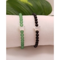 1+1 자개 나비 원석 팔찌 취업/수능 합격기원