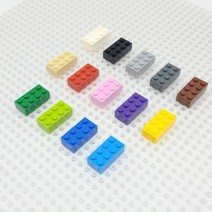 요고요 블록 부품 커스텀 벌크 브릭 블럭 타일 플레이트 100G 소포장 패키지, [브릭 2 x 4] 밝은 파랑 100G