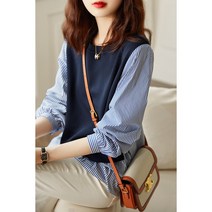 패션고리 여성 라운드넥 스프라이트 셔츠 블라우스 T938