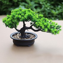 들꽃화방 플랜테리어 조화 소나무 화분 내추럴 조화나무 테라조화분 카페 사무실조화, 소나무 B, 1개