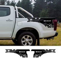 픽업 바디 사이드 스티커 Isuzu Dmx D Mx 트럭 후드 뒷문 데칼 트렁크 비닐 커버 자동 튜닝, 01 Type 1_07 Matt Black