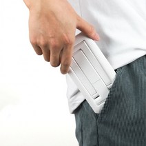 초경량 접이식 핸드폰 거치대 휴대용 수직촬영 목걸이형 탄소강 아크릴, 블랙