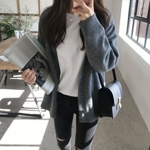 제이제이헤라 기본핏 브이넥 니트 가디건 g004
