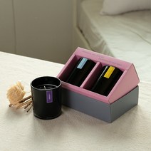 아로마컴퍼니 소이캔들 2종 기프트 세트, 블랙체리, 프리지아