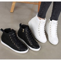 [무료배송]여성 6cm 키높이 하이탑 스니커즈 여성단화