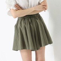 여성 치마 바지 팬츠 여자 와이드 치마 반바지 린넨